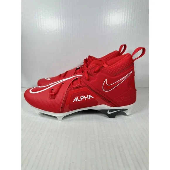 Nike Alpha Menace Pro 3 Football Cleats University Red Mens Size 12 CT6649-616